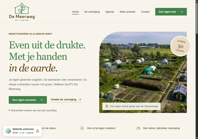 Maatwerk website voor ATV De Meerweg